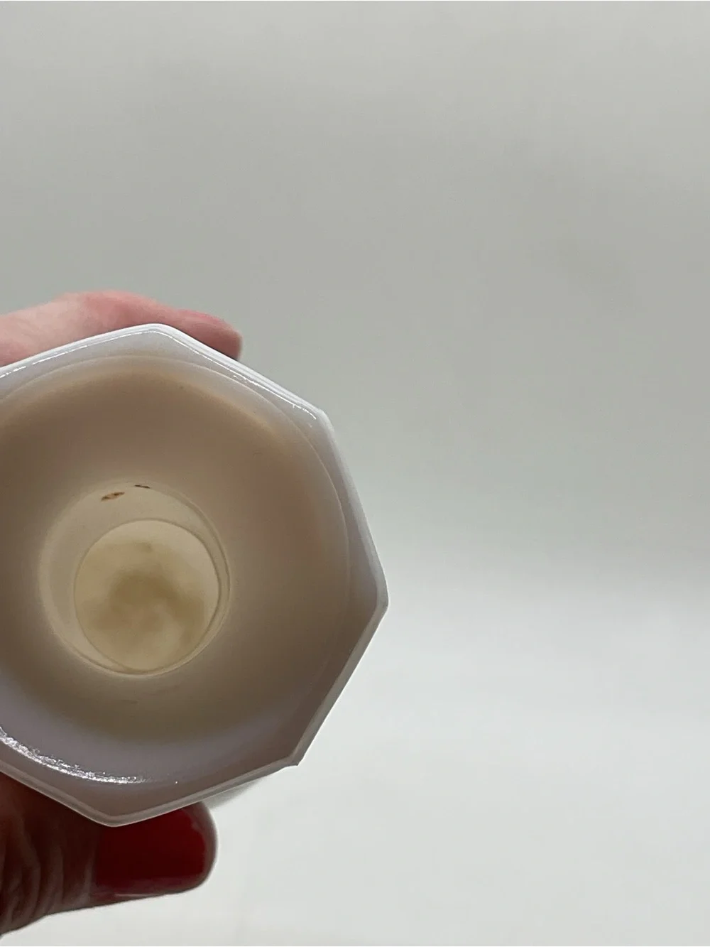 Vintage White Milk Glass Starburst Bud Vase